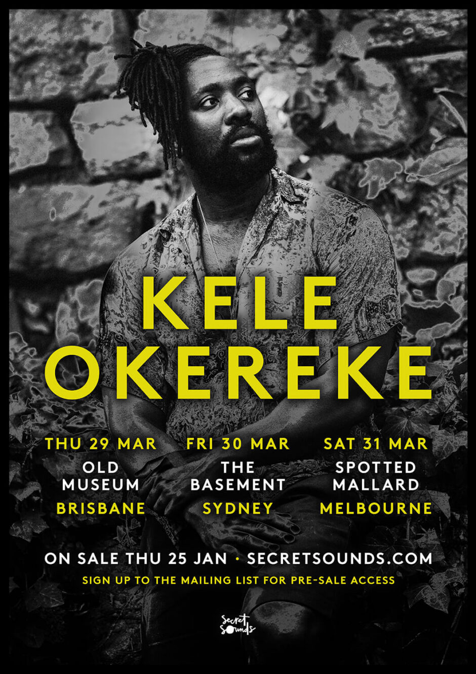 Kele Okereke 2018 Australian Tour